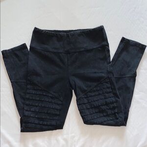 Black Moto Kids Leggings